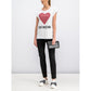 White Cotton Women T-Shirt