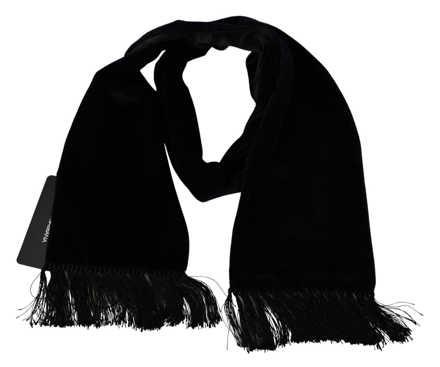 Elegant Velvet Blend Fringed Men's Scarf