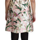 Floral A-Line Mini Silk Dress in Pink