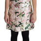 Floral A-Line Mini Silk Dress in Pink