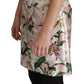 Floral A-Line Mini Silk Dress in Pink