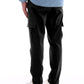 Sleek Black Cotton Stretch Cargo Pants