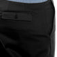 Sleek Black Cotton Stretch Cargo Pants