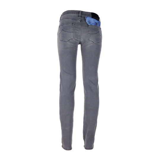Gray Cotton Women's Jeans
