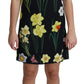 Elegant Black Floral Shift Mini Dress
