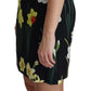 Elegant Black Floral Shift Mini Dress