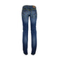 Elegant Stretch Cotton Jeans with Leather Patch