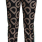 Elegant Monogram Straight Trousers