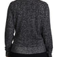 Elegant Chevron Wool Cardigan with Logo Buttons