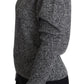 Elegant Grey Cashmere Lace-Trim Sweater