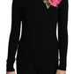 Floral Embroidered Wool Pullover Sweater