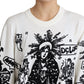 Embroidered Graffiti Pullover in Virgin Wool