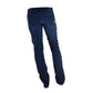 Blue Cotton Men's Trouser