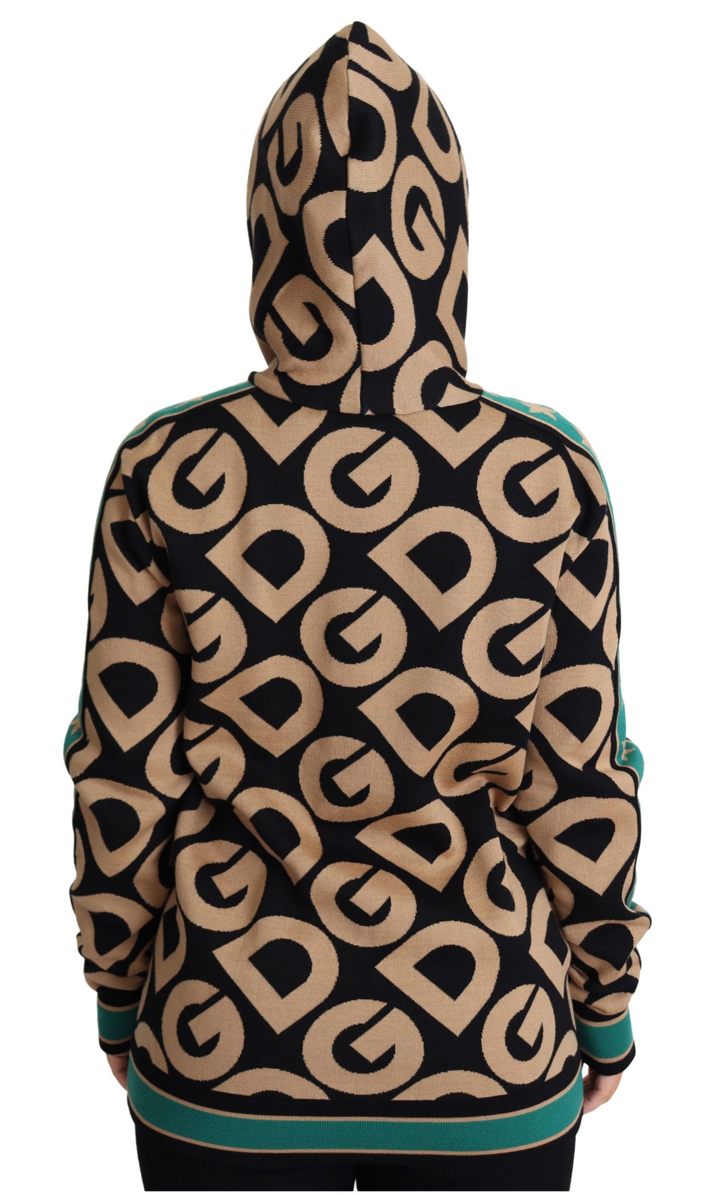 Multicolor Virgin Wool Hooded Sweater