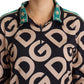 Multicolor Cotton Blend Pullover Sweater