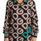 Multicolor Cotton Blend Pullover Sweater