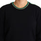 Elegant Black Cashmere Pullover with DG Monogram