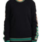 Elegant Black Cashmere Pullover with DG Monogram