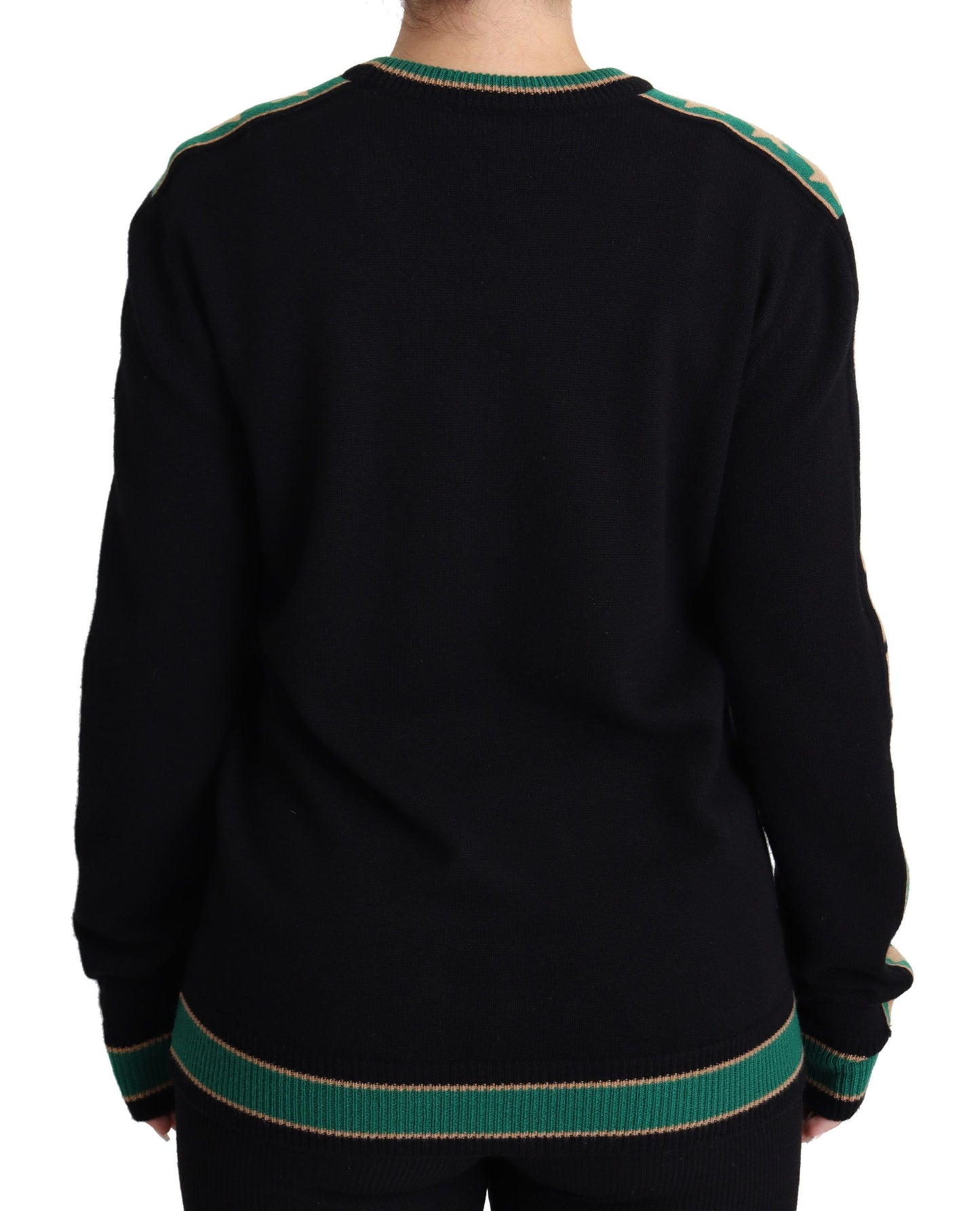 Elegant Black Cashmere Pullover with DG Monogram
