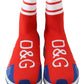 Blue Red Sorrento Logo Sneakers Socks Shoes