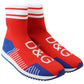 Blue Red Sorrento Logo Sneakers Socks Shoes