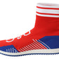 Blue Red Sorrento Logo Sneakers Socks Shoes