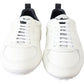 Elegant White Leather Sneakers for Men