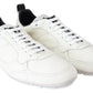 Elegant White Leather Sneakers for Men