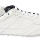 Elegant White Leather Sneakers for Men