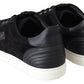 Chic Black Leather Sneakers for Men