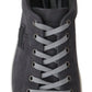 Elegant Gray Leather Sneakers