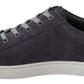 Elegant Gray Leather Sneakers