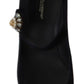 Elegant Suede Mary Janes with Crystal Heels