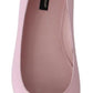 Crystal-Embellished Pink Leather Flats
