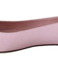 Crystal-Embellished Pink Leather Flats