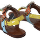 Multicolor Crystal Embellished Flat Sandals