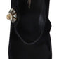 Elegant Black Suede Mary Janes Pumps