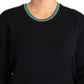 Queen Monogram Pullover Sweater in Luxe Wool Blend