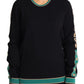 Queen Monogram Pullover Sweater in Luxe Wool Blend