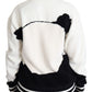 Chic Monochrome Panda Knit Sweater