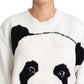 Chic Monochrome Panda Knit Sweater