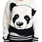 Chic Monochrome Panda Knit Sweater