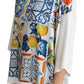 Elegant Off-White Silk Majolica Top