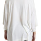 Elegant Off-White Silk Majolica Top
