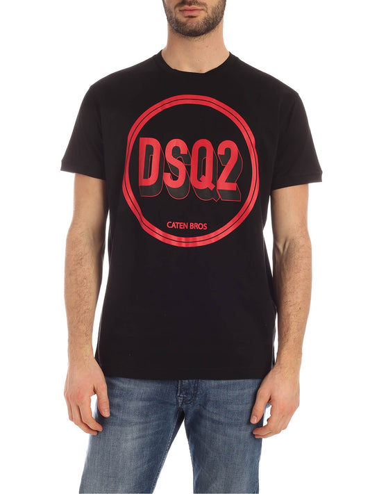 Black Cotton Men T-Shirt
