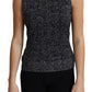 Elegant Chevron Virgin Wool Crew Neck Top