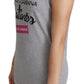 Chic Gray Melange Cotton Tank Top