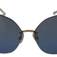 Elegant Gold-Blue Gradient Sunglasses