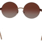 Elegant Gold Framed Round Red Lens Sunglasses