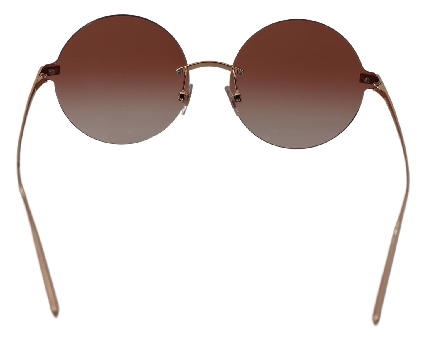 Elegant Gold Framed Round Red Lens Sunglasses